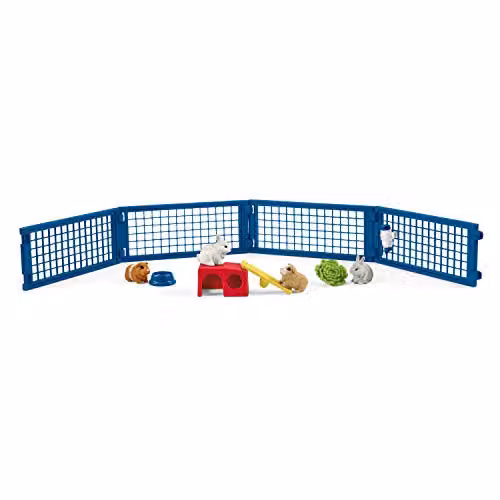 Schleich Farm World Rabbit and Guinea Pig Hutch Multicolour