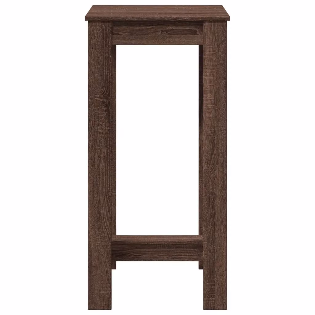 Berkfield Home Modern Square Bar Table in Brown Oak, W/D/H: 51 x 50 x 103.5 cm – 4
