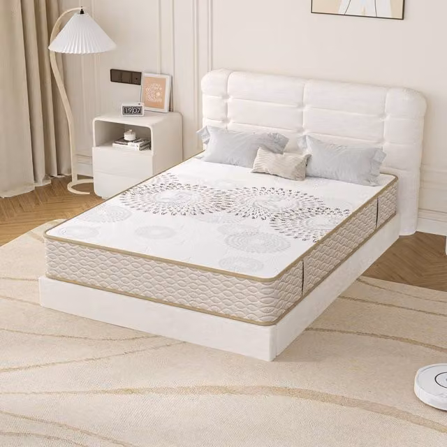 Rolipo Double Pocket Sprung Mattress in White, 25 cm Depth, W/D/H: 140 x 200 x 25 cm