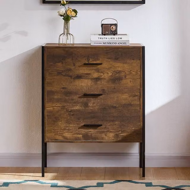 HD Designs Brooklyn 3 Drawer Chest of Drawers in Dark Brown