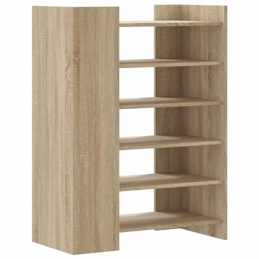 Berkfield Home Sonoma Oak Shoe Cabinet in Brown, W/D/H: 74.5 x 37.5 x 100 cm – 2