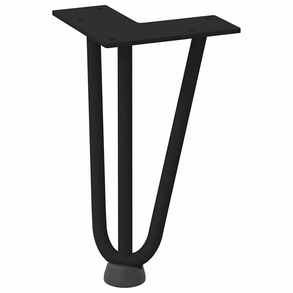 Berkfield Home Black Steel Hairpin Table Legs, 4 Pieces, Height: 20 cm – 3