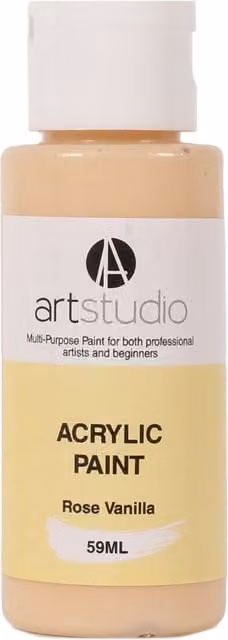 Art Studio Professional Acrylic Paint in Rose Vanilla Pink and Beige, 9.7 cm