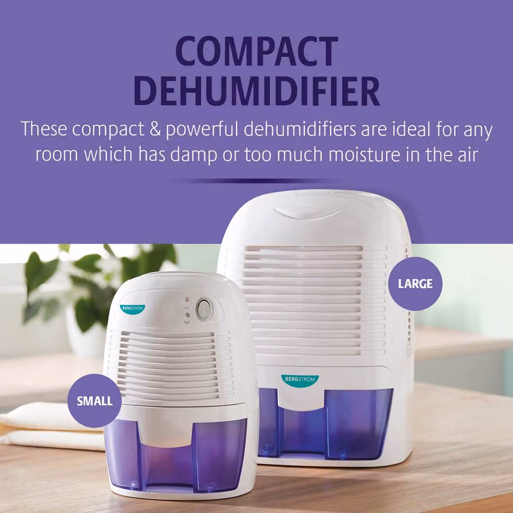 Bergstrom Compact Electric Dehumidifier in White and Multicolour – 2