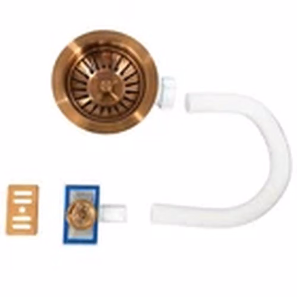 EONLION Satin Copper Basket Strainer Waste with Overflow for Kitchen Sinks in Bronze – 3