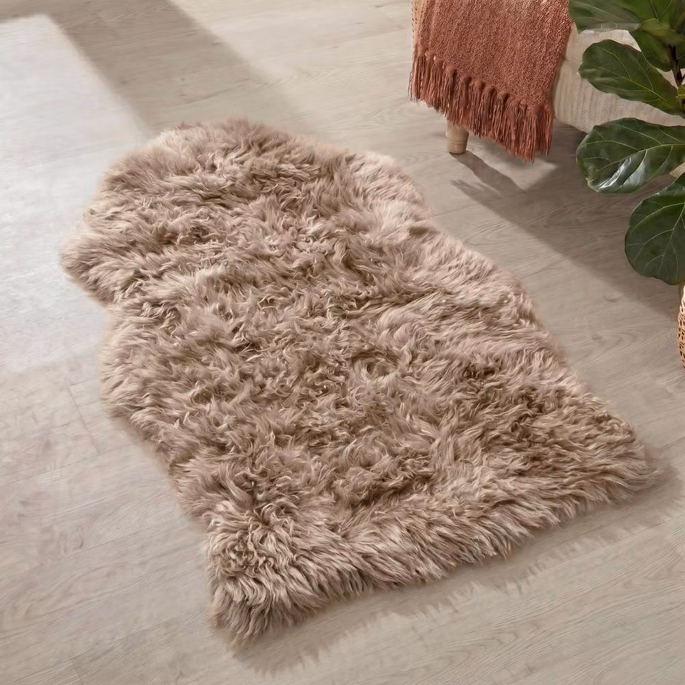 Simply Sheepskin Genuine New Zealand Sheepskin Rug in Beige, W/D: 90 x 60 cm – 2