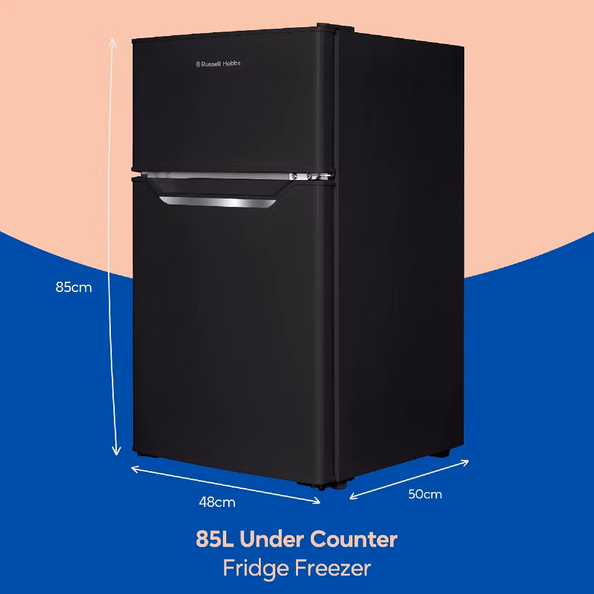 Russell Hobbs Undercounter Fridge Freezer, 85L, Black – 2