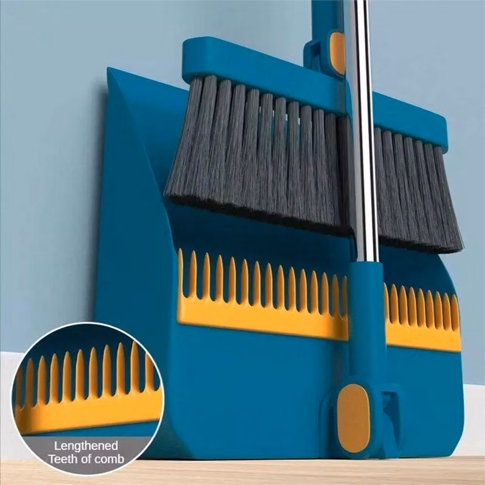 Havendro Blue Long Handled Dustpan and Brush Set with Stainless Steel Handle – 2