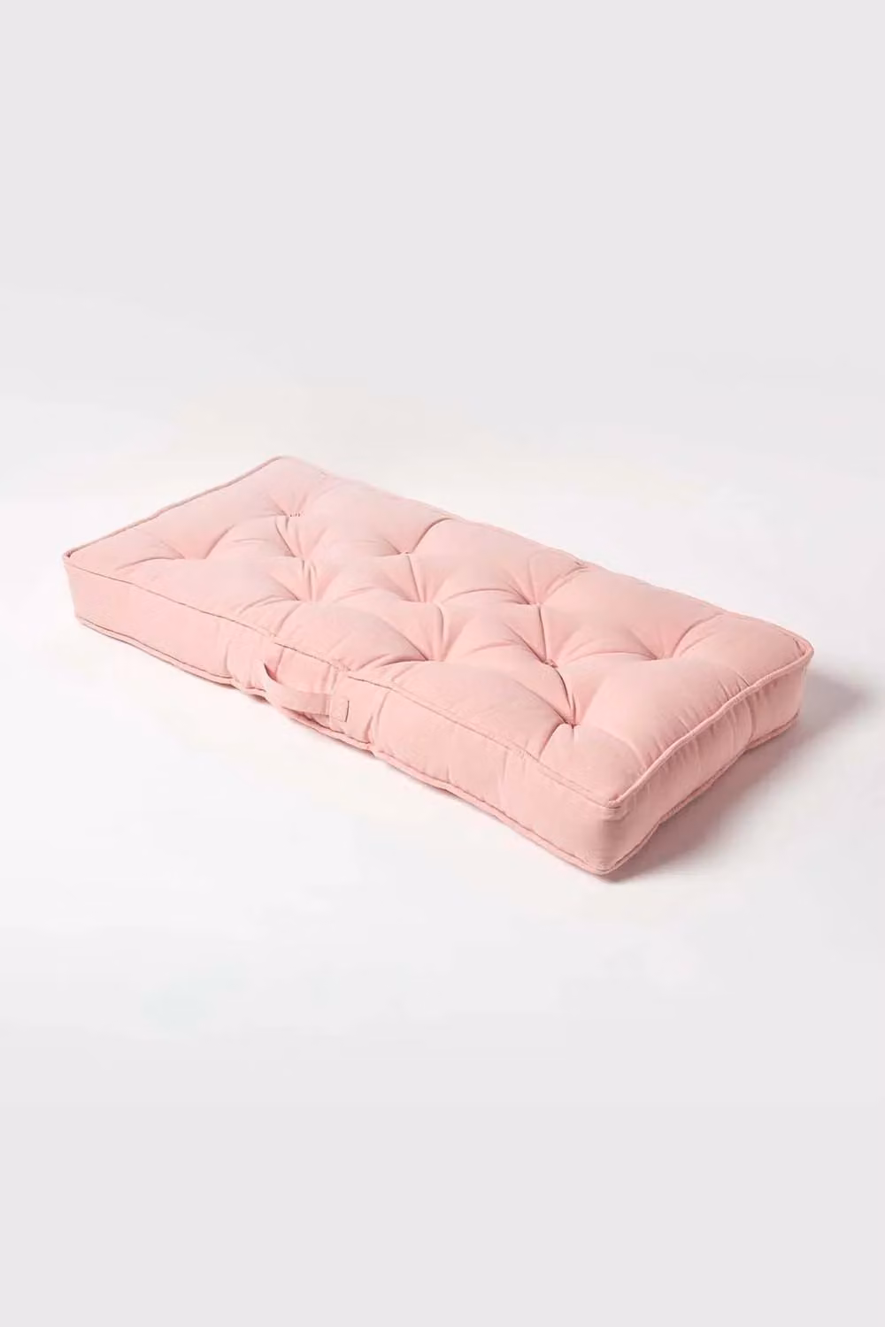 Homescapes Cotton 2 Seater Booster Seat Cushion in Pink and Grey – 2