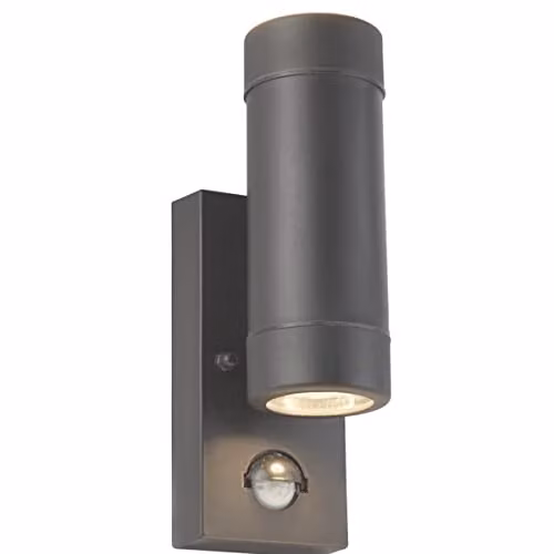 CGC Lighting Valentine Dark Grey Outdoor Double Wall Light with PIR Motion Sensor and Up and Down Lighting – 2