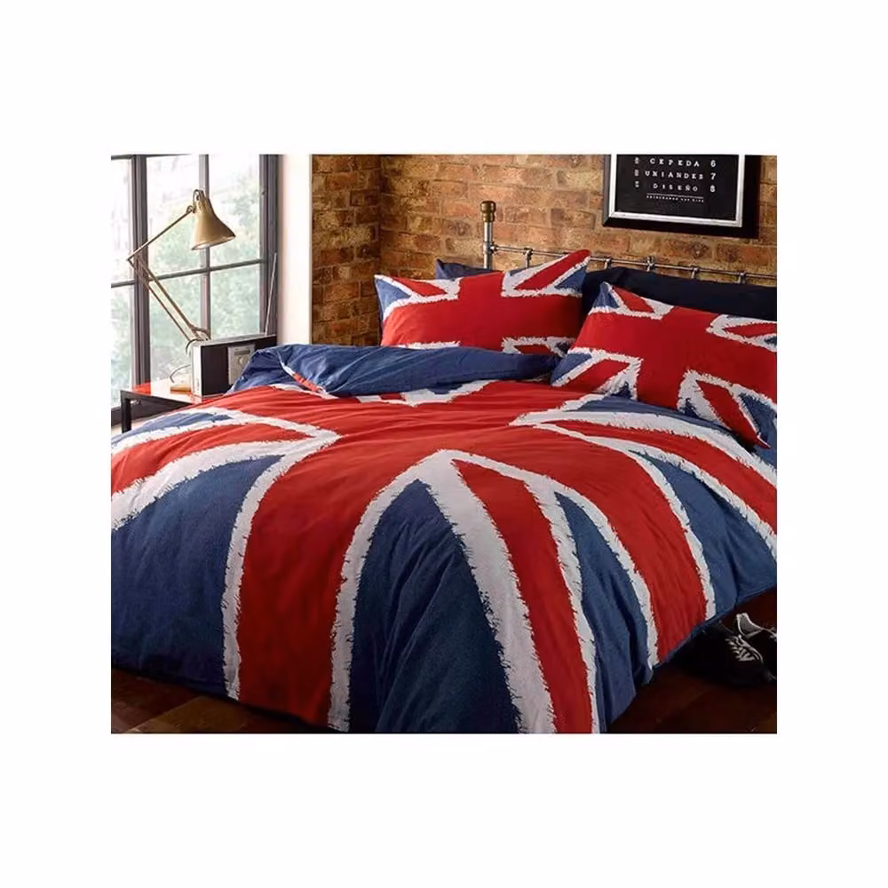 Catherine Lansfield Union Jack Duvet Cover and Pillowcase Set in Red and Multicolour, W: 90 cm, H: 200 cm – 2