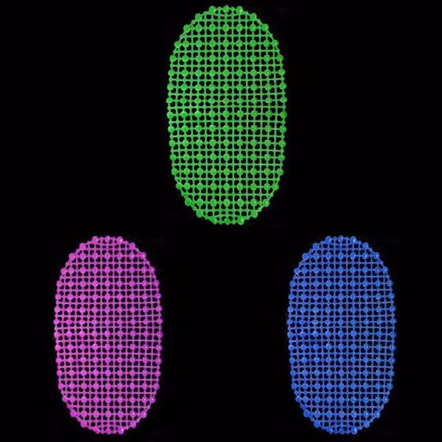 KDMD Circle Padded Plastic Bath Mat in Multicolour, W: 64 cm, D: 34 cm