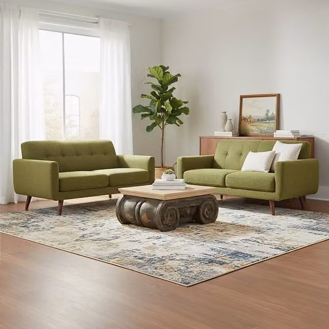 Orsina Rustic Rectangular Coffee Table in Brown