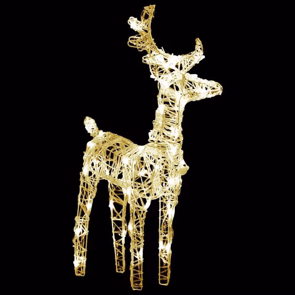 Berkfield Home Christmas Reindeer Set of 2, Warm White 80 LEDs, Acrylic – 4