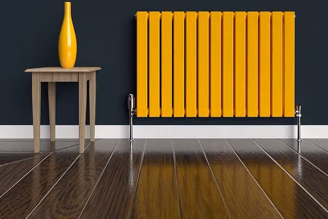 Lux Heat Flat Horizontal Double Steel Radiator in Sunflower Yellow, W: 91 cm, H: 60 cm