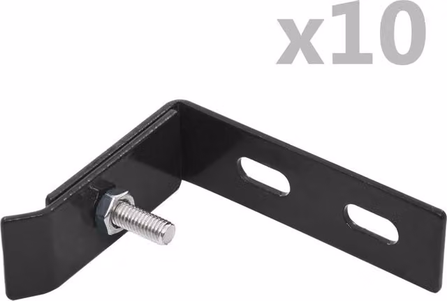 Berkfield Home Wall Corner Connector, 10 Set, Anthracite Black, Galvanised Stainless Steel