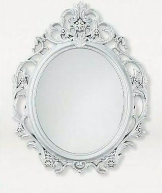 George Home Silver Ornate Antique Vintage Style Oval Wall Mirror