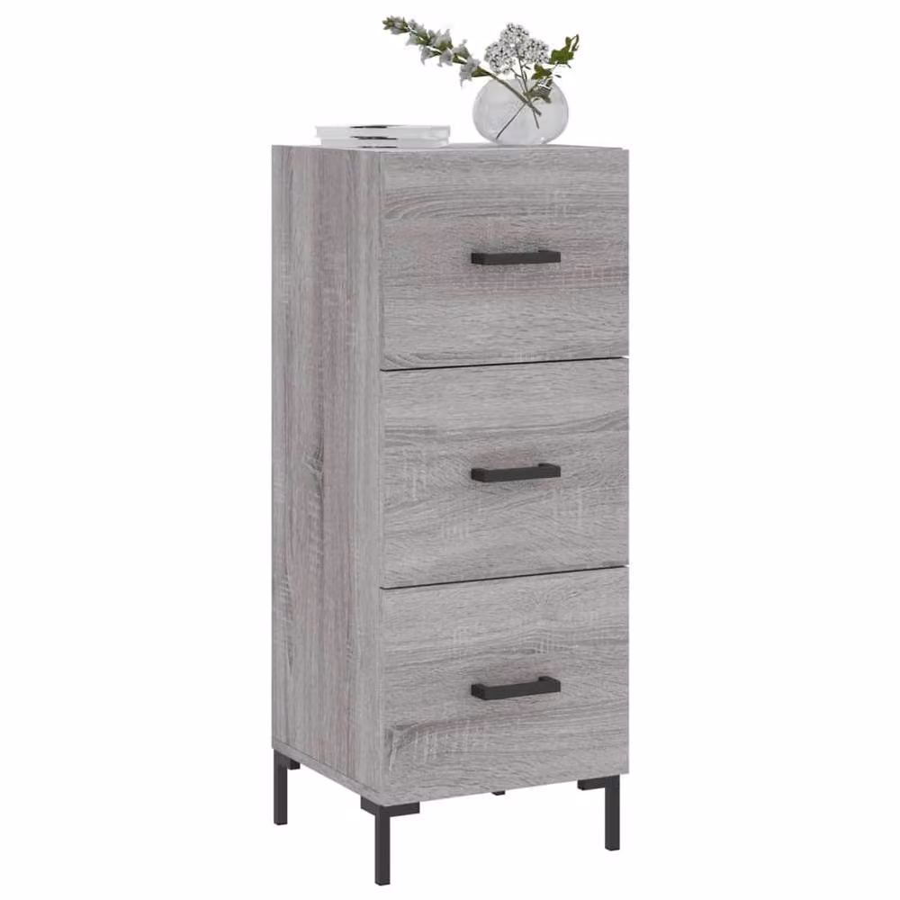Berkfield Home Grey Sonoma Sideboard in Engineered Wood, W/D/H: 34.5 x 34.0 x 90.0 cm – 3