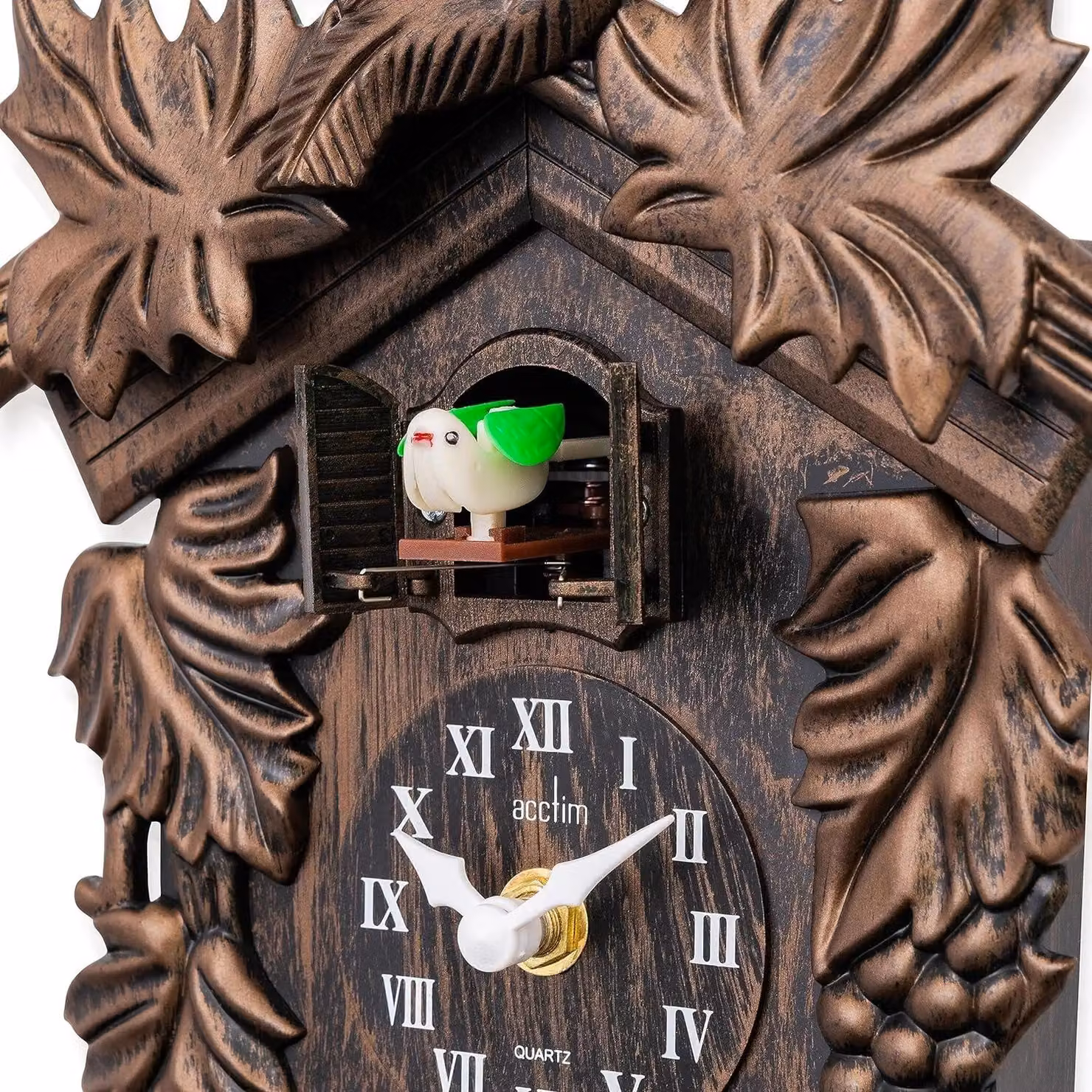 Acctim Hamburg Bronze Wood Cuckoo Clock with Pendulum and Quartz Movement – 2