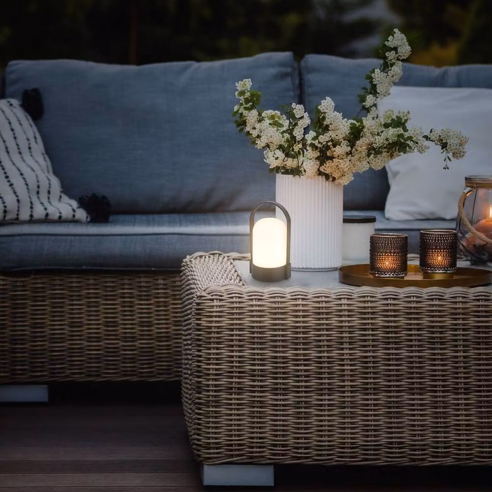 Briloner Dimmable LED Table Lamp in Black, Rechargeable and Wireless with Touch Control – 7