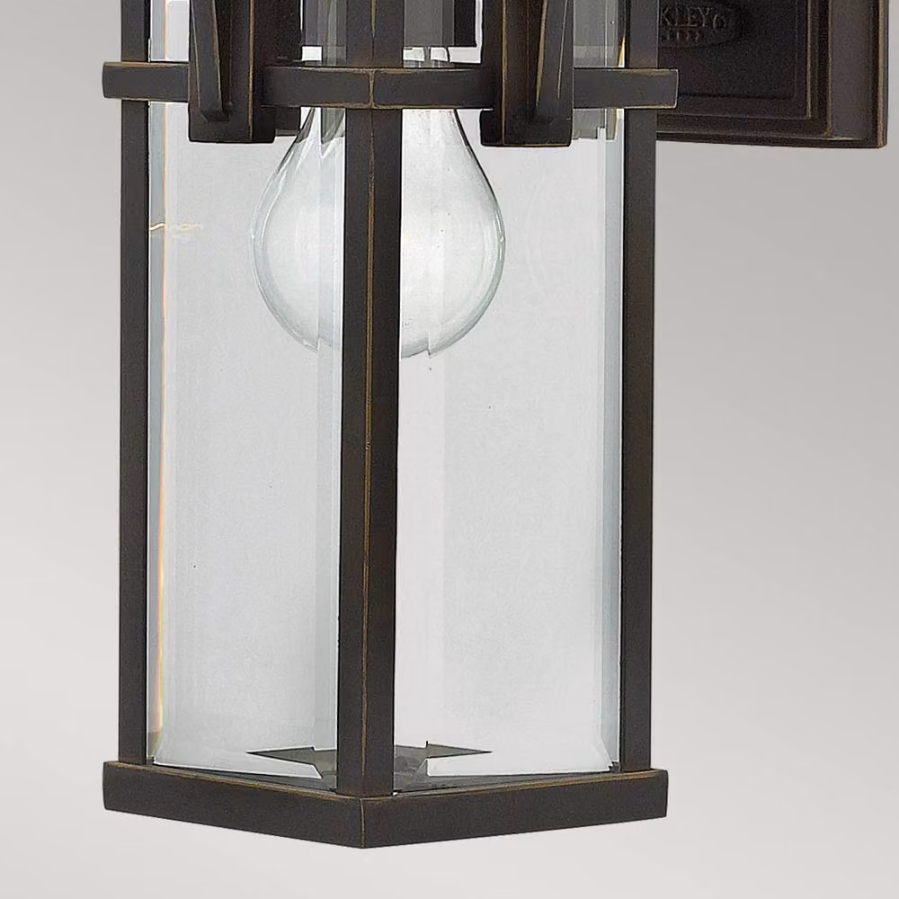 Netlighting Manhattan Small Outdoor Wall Lantern Light in Oil Rubbed Bronze and Brown, IP44, E27 – 3