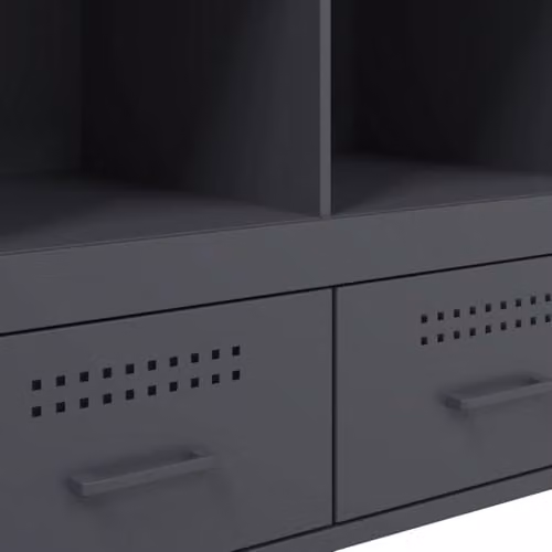vidaXL Anthracite Steel Highboard, W/D/H: 68 x 39 x 101.5 cm – 4