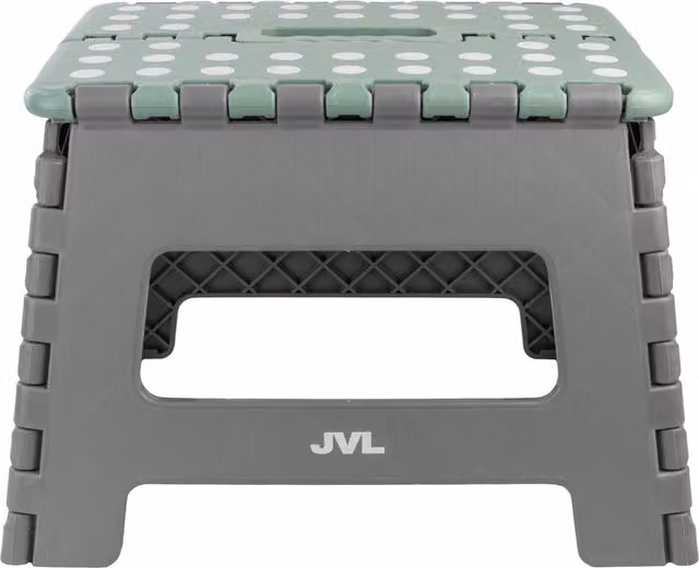 JVL Small Step Stool, Grey, W/D/H: 22.0 x 25.0 x 22.0 cm