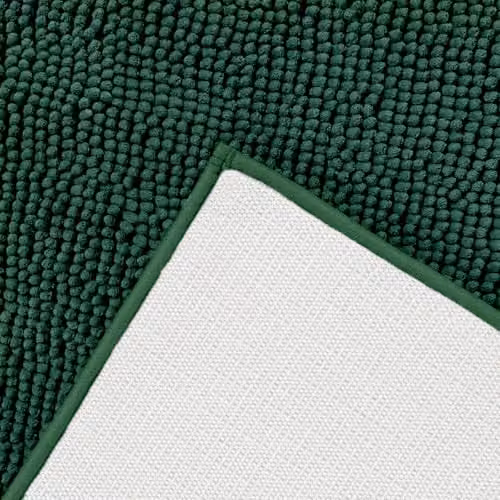 OHS Green Chenille Noodle Bath Mat, Non-Slip and Absorbent, W/D/H: 45 x 110 cm – 5