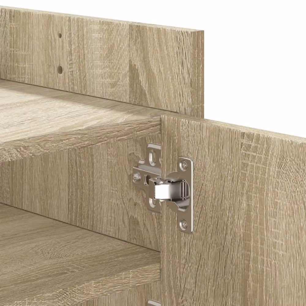 Berkfield Home Modern TV Cabinet in Sonoma Oak and Beige, W/D/H: 100 x 35 x 40 cm – 4