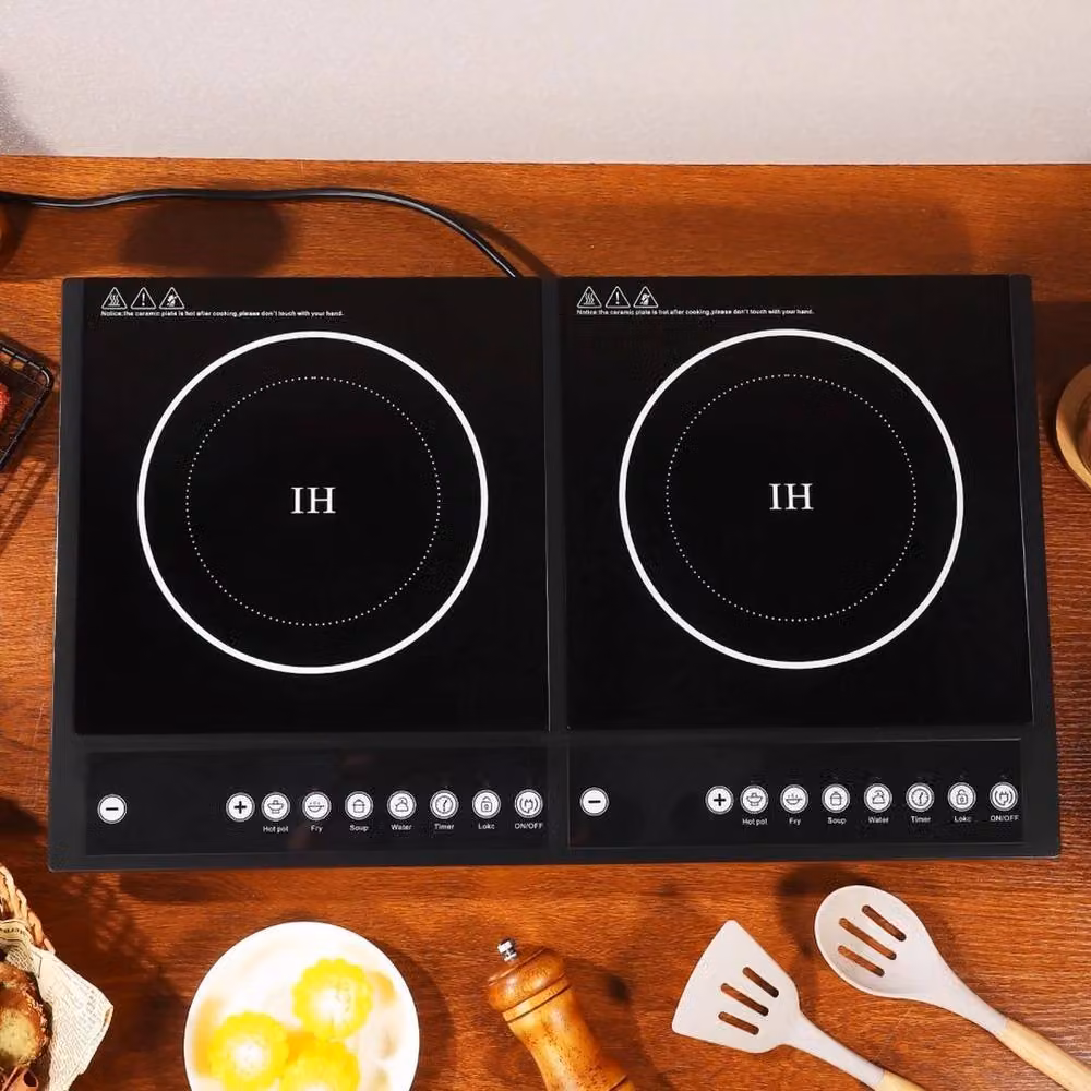 SPETLEK Twin Induction Hob Portable Digital Electric Cooker with Glass Surface in Black – 5