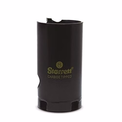 Starrett Tungsten Carbide Tipped Multi Purpose Hole Saw Cutter for Wood, MDF, Plastics and Ceramic Wall Tiles, 35mm
