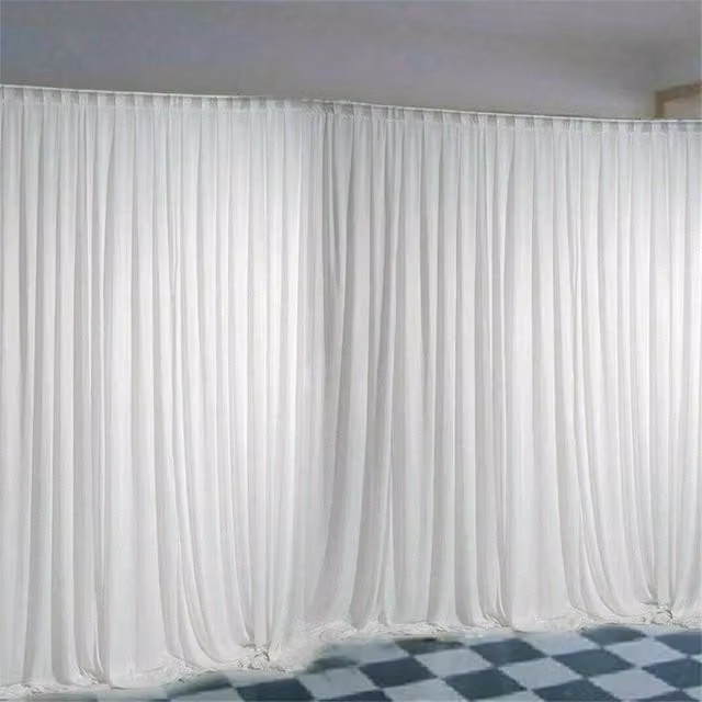 SPETLEK White Silk Backdrop Curtain, W: 304.8 cm x H: 304.8 cm