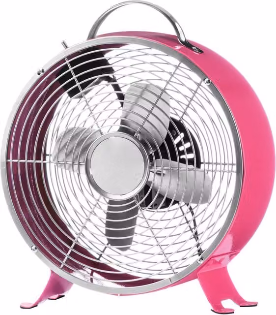 Essentials by Premier Pink Metal Table Fan