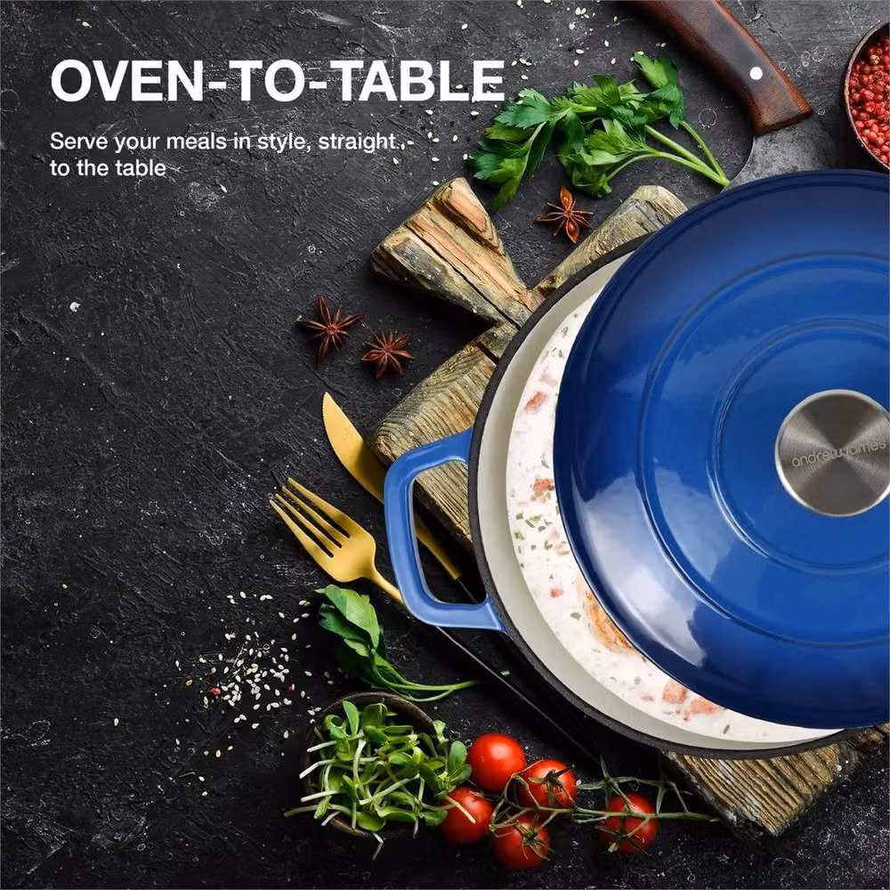Nordara Blue Enamelled Cast Iron Casserole Pot, 5 l – 5