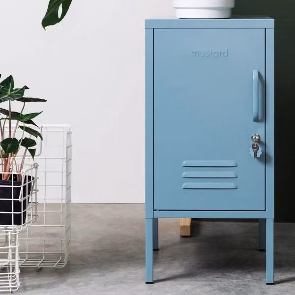 Mustard Made The Shorty To The Left Freestanding Metal Storage Cabinet in Blue, W/D/H: 46 x 35 x 72 cm – 2