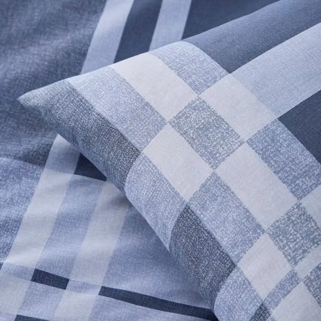 Charlotte Thomas Carson Checked Duvet Cover and Pillowcase Set in Blue