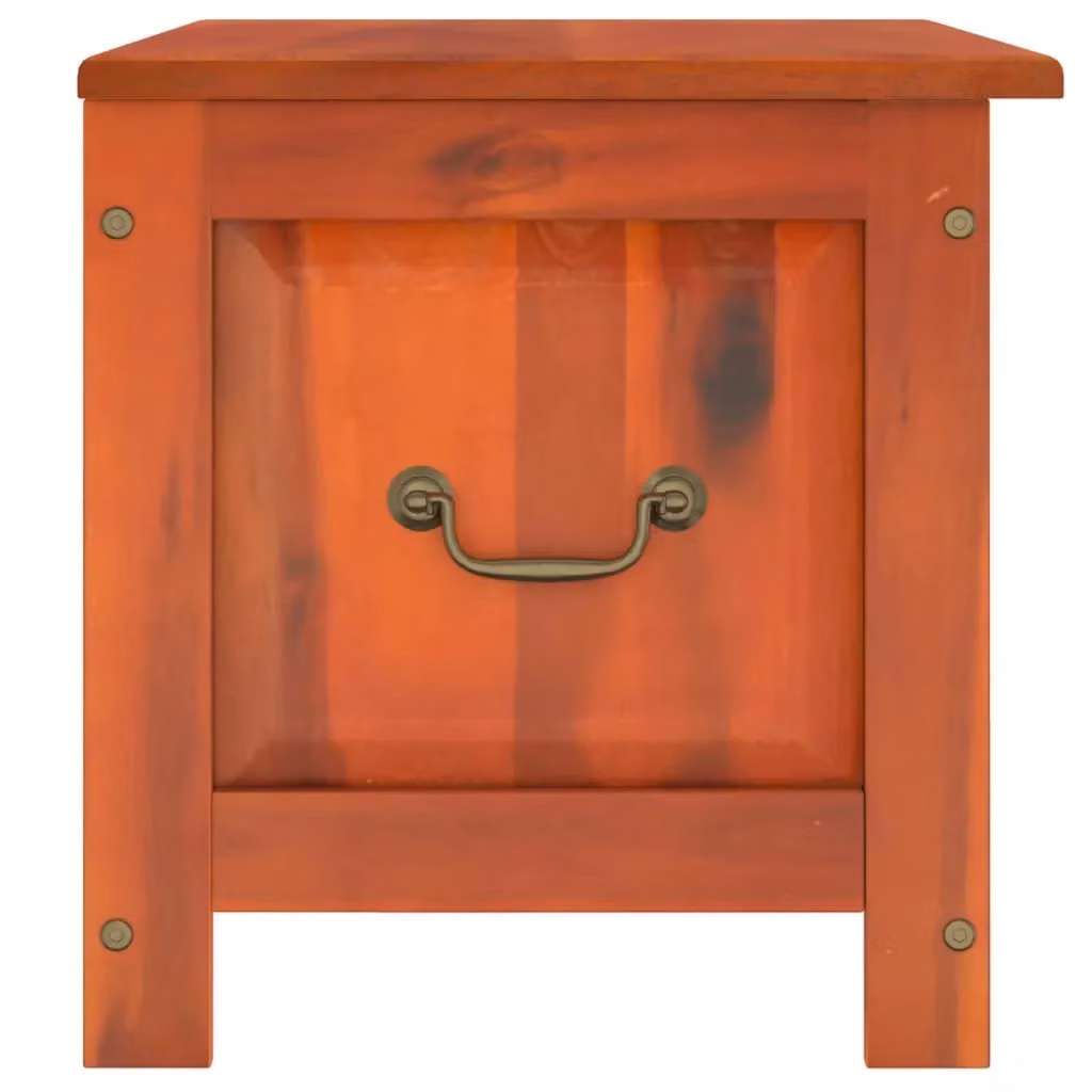 Berkfield Home Rustic Brown Acacia Solid Wood Storage Chest with Soft Close Lid – 2