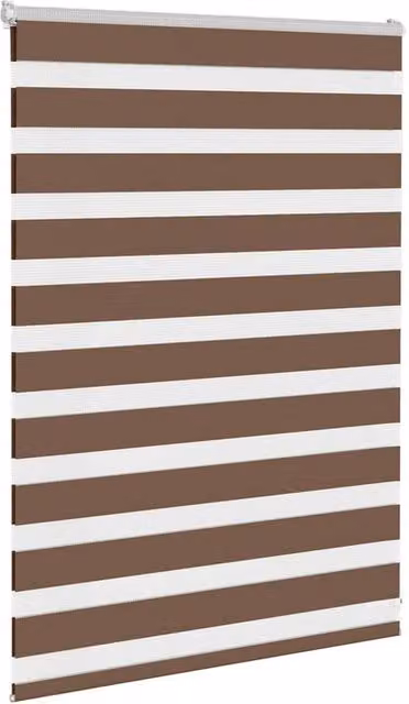 Berkfield Home Elegant Zebra Blind in Brown, W: 105 cm, H: 100 cm