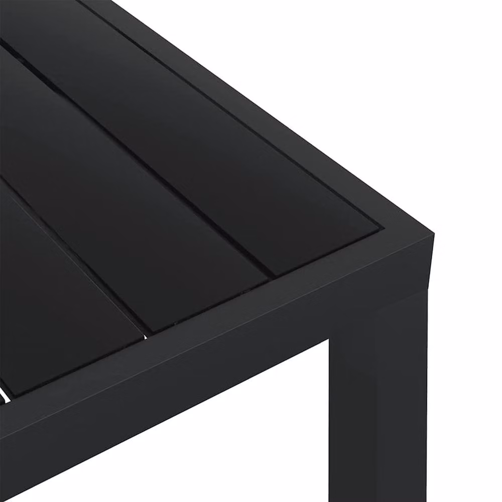 Berkfield Home Square Garden Table in Black Aluminium and WPC, W/D/H: 80 x 80 x 74 cm – 3