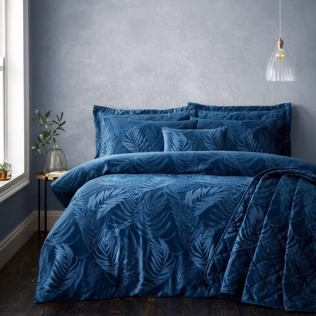 Portfolio Home Woburn Floral Duvet Cover and Pillowcase Set in Blue – 1