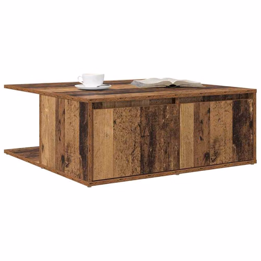 Berkfield Home Modern Square Coffee Table in Brown, W/D/H: 80 x 80 x 31 cm – 3