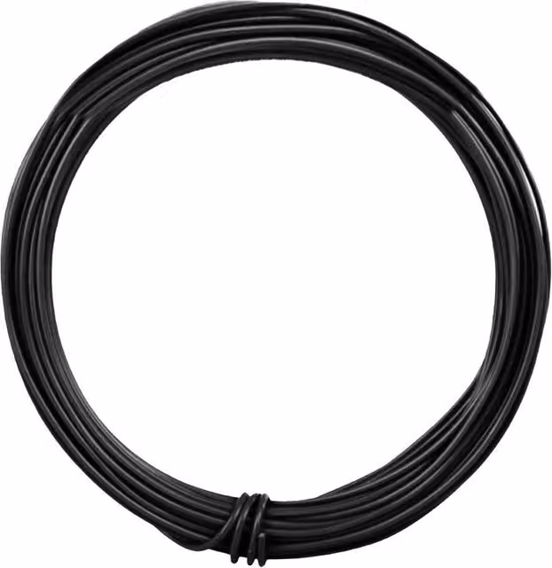 Ambassador Black PVC Coated Round Garden Support Wire 1cm x 1.2mm x 50m