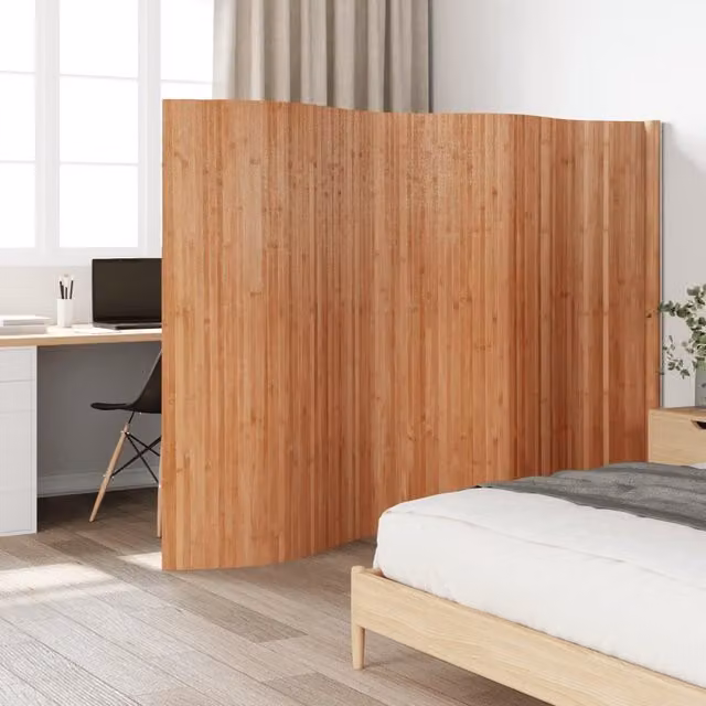 Berkfield Home Bamboo Room Divider in Brown, W/H: 400 x 165 cm