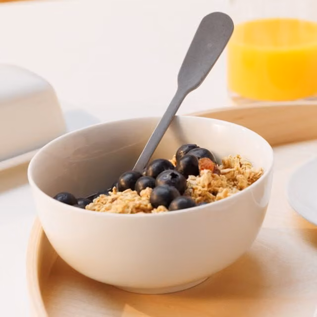 Mikasa Chalk Porcelain Cereal Bowls, Set of 4, White, Diameter: 14 cm
