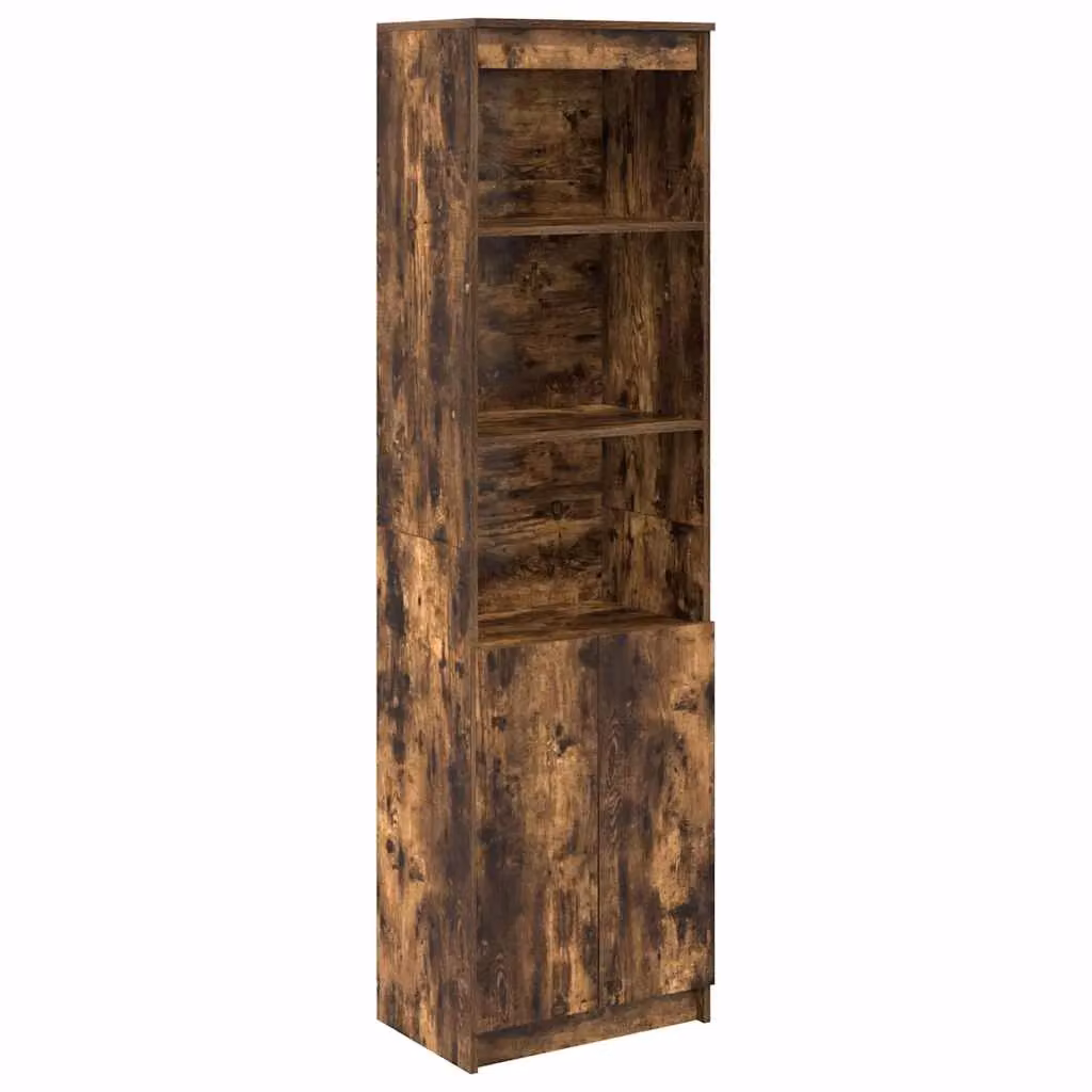 Berkfield Home Smoked Oak Highboard in Brown, W/D/H: 50 x 35 x 180 cm – 2