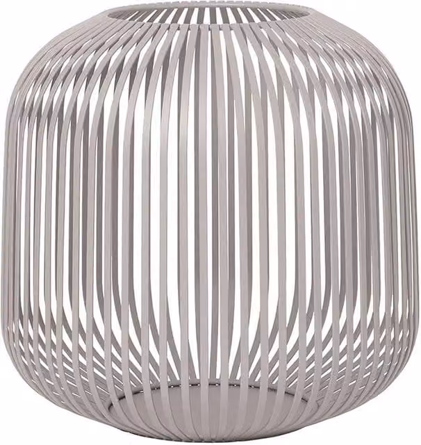 Blomus Lito Lantern Candle Holder in Grey Metal, Height: 27.0 cm