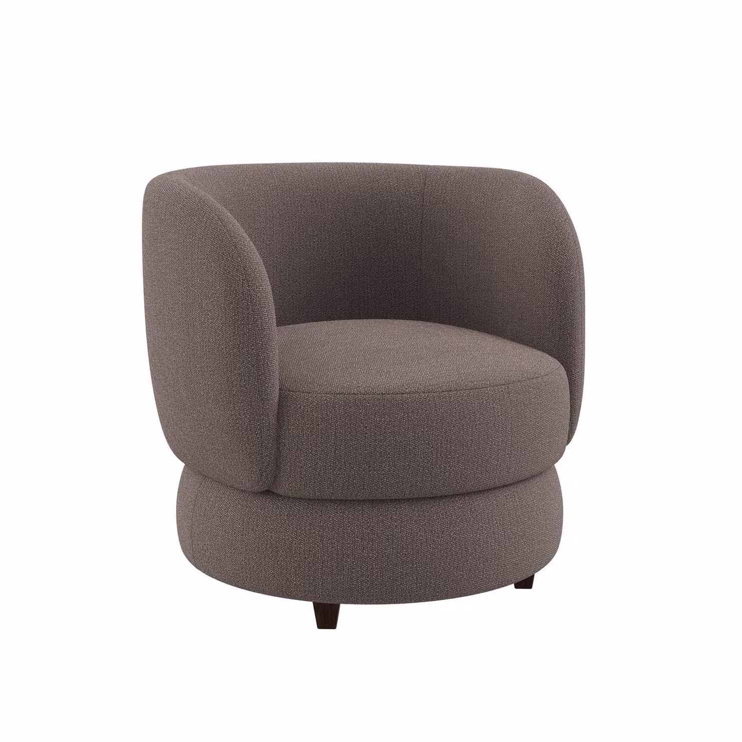 Dome Deco SYDNEY Grey Fabric Swivel Tub Armchair