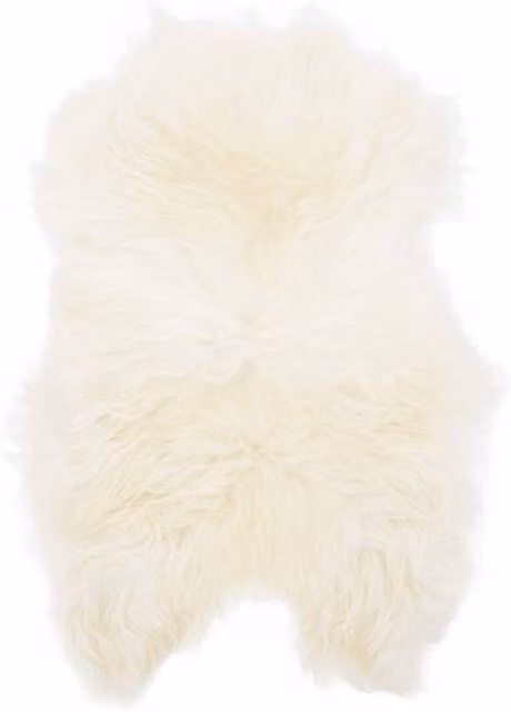 Berkfield Home Icelandic Sheepskin Chair Cover in Cream, W/H: 70 x 110 cm