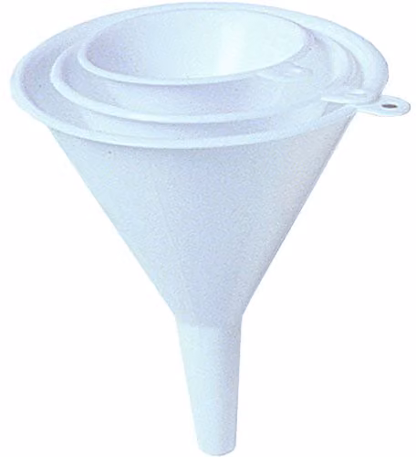 Chef Aid Set of 3 White Plastic Round Funnels