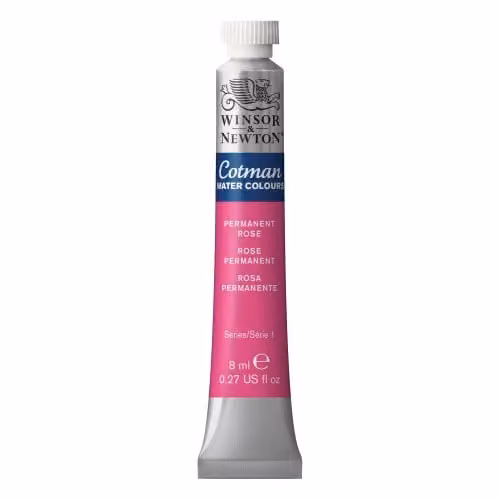 Winsor & Newton Permanent Rose Cotman Water Colour Paint, Pink, 8ml